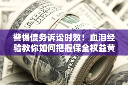 武汉警惕债务诉讼时效！血泪经验教你如何把握保全权益黄金期