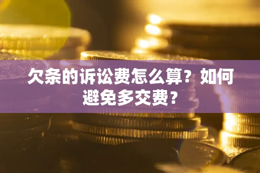 武汉欠条的诉讼费怎么算？如何避免多交费？