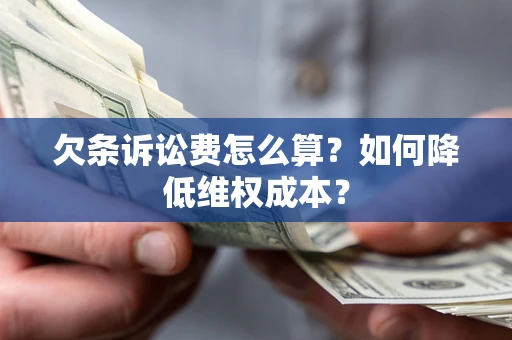 武汉欠条诉讼费怎么算？如何降低维权成本？
