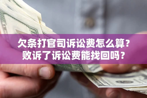 武汉欠条打官司诉讼费怎么算？败诉了诉讼费能找回吗？