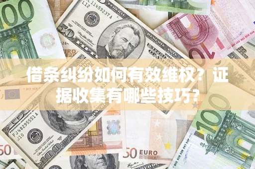 武汉借条纠纷如何有效维权？证据收集有哪些技巧？