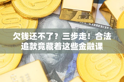 武汉欠钱还不了？三步走！合法追款竟藏着这些金融课