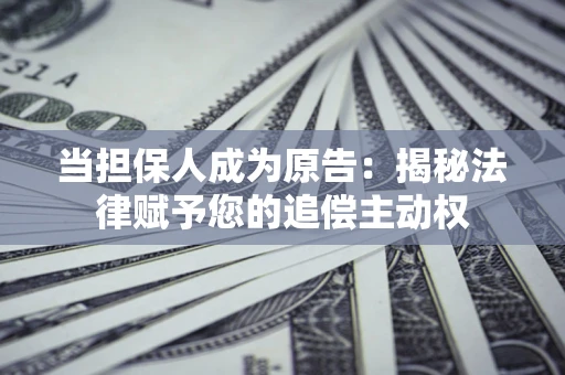 武汉当担保人成为原告:揭秘法律赋予您的追偿主动权 武汉当担保人成为原告:揭秘法律赋予您的追偿主动权